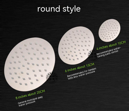 Rainfall Shower Head Stainless Steel Thin Showerheads - Mubimart
