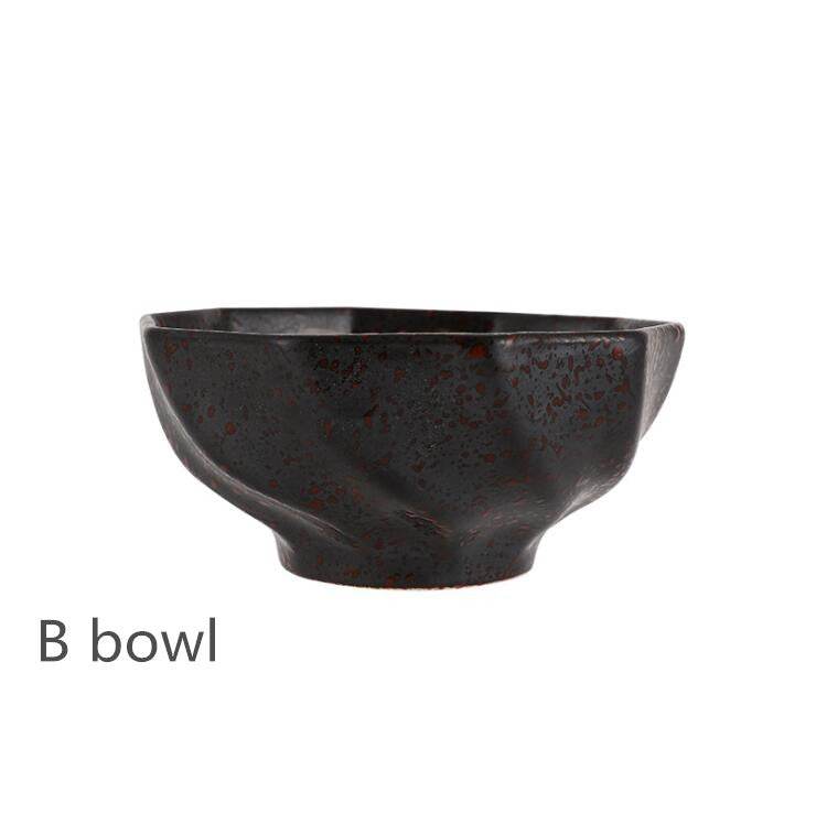 Ramen Bowl Big Bowl Hotel Restaurant Bowl Plate Cup Set - Mubimart