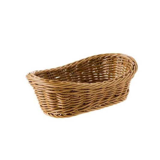 Rattan Like Storage Basket Plastic Hand Woven Basket - Mubimart