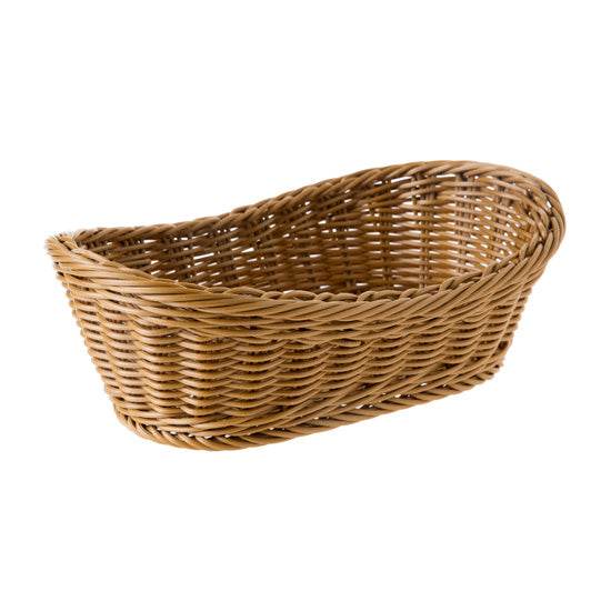 Rattan Like Storage Basket Plastic Hand Woven Basket - Mubimart