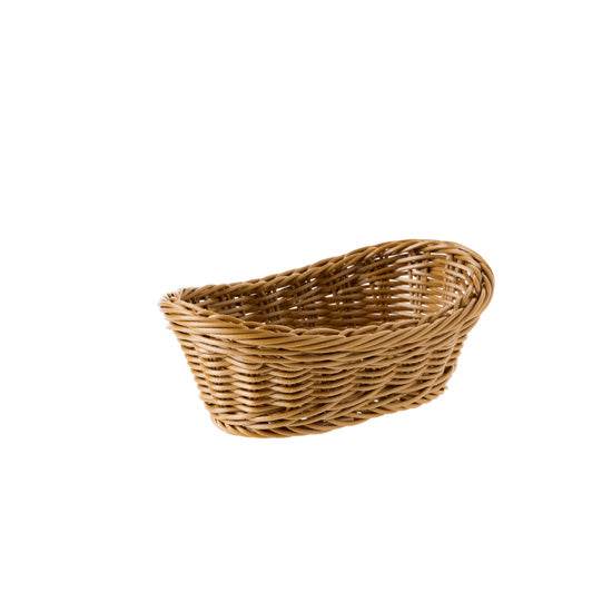 Rattan Like Storage Basket Plastic Hand Woven Basket - Mubimart
