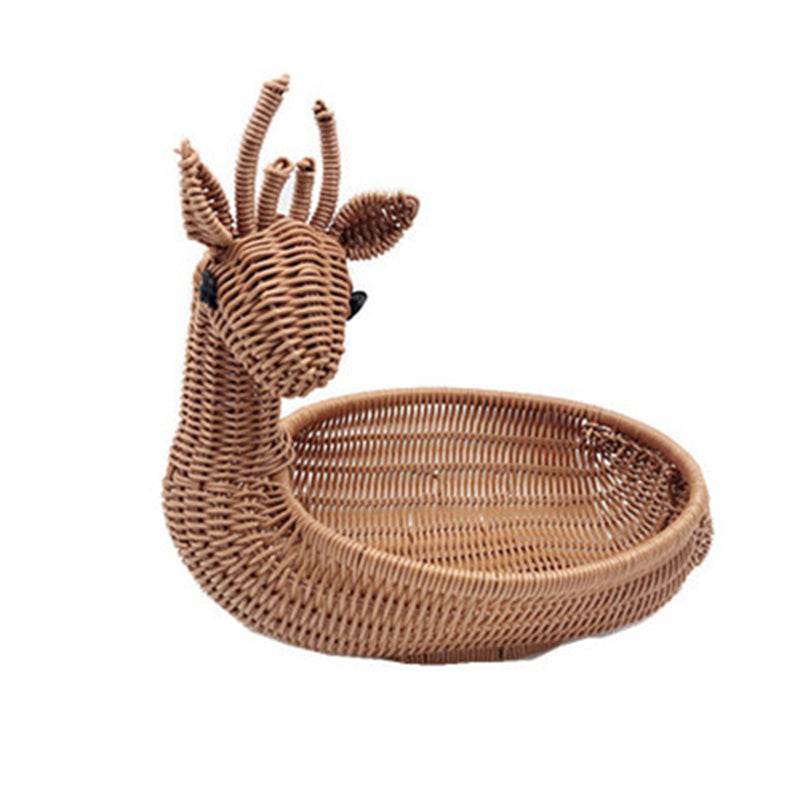 Rattan Woven Animal Basket - Mubimart