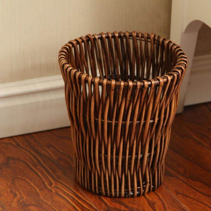 Rattan trash can - Mubimart