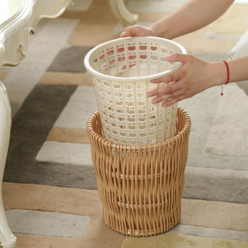 Rattan trash can - Mubimart -  