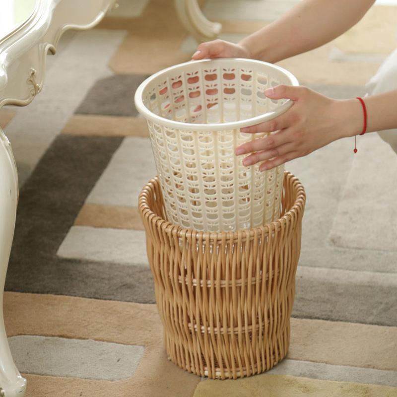Rattan trash can - Mubimart