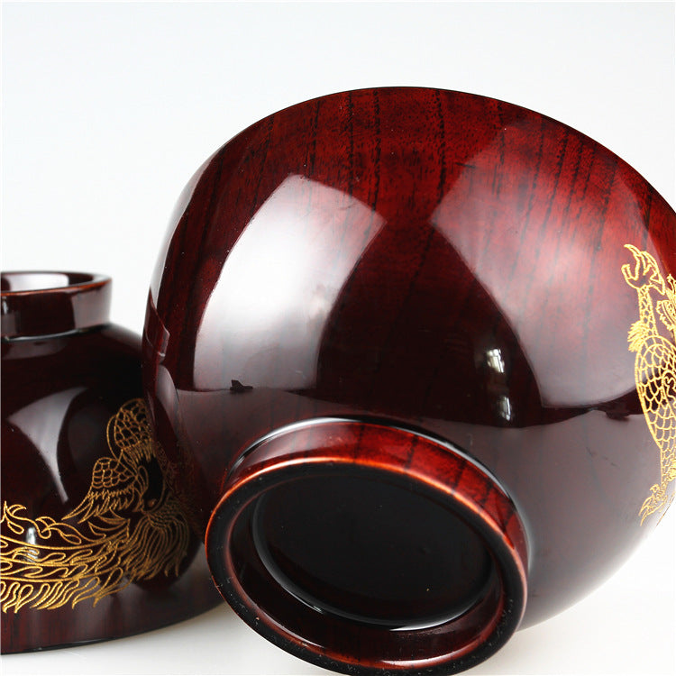 Raw Lacquered Jujube Wooden Bowl Eating Tableware - Mubimart -  