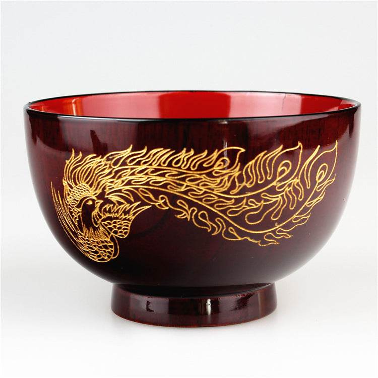 Raw Lacquered Jujube Wooden Bowl Eating Tableware - Mubimart