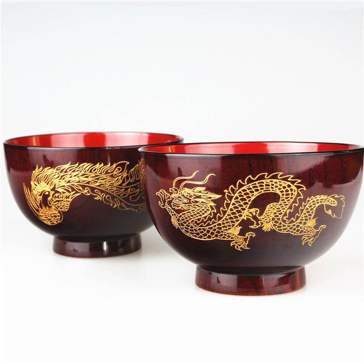 Raw Lacquered Jujube Wooden Bowl Eating Tableware - Mubimart