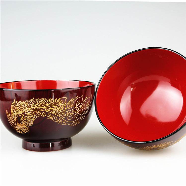 Raw Lacquered Jujube Wooden Bowl Eating Tableware - Mubimart