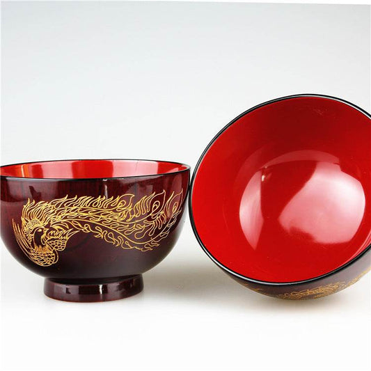 Raw Lacquered Jujube Wooden Bowl Eating Tableware - Mubimart