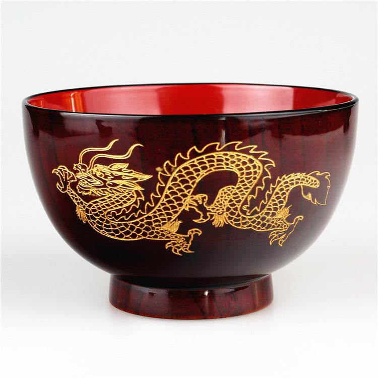 Raw Lacquered Jujube Wooden Bowl Eating Tableware - Mubimart