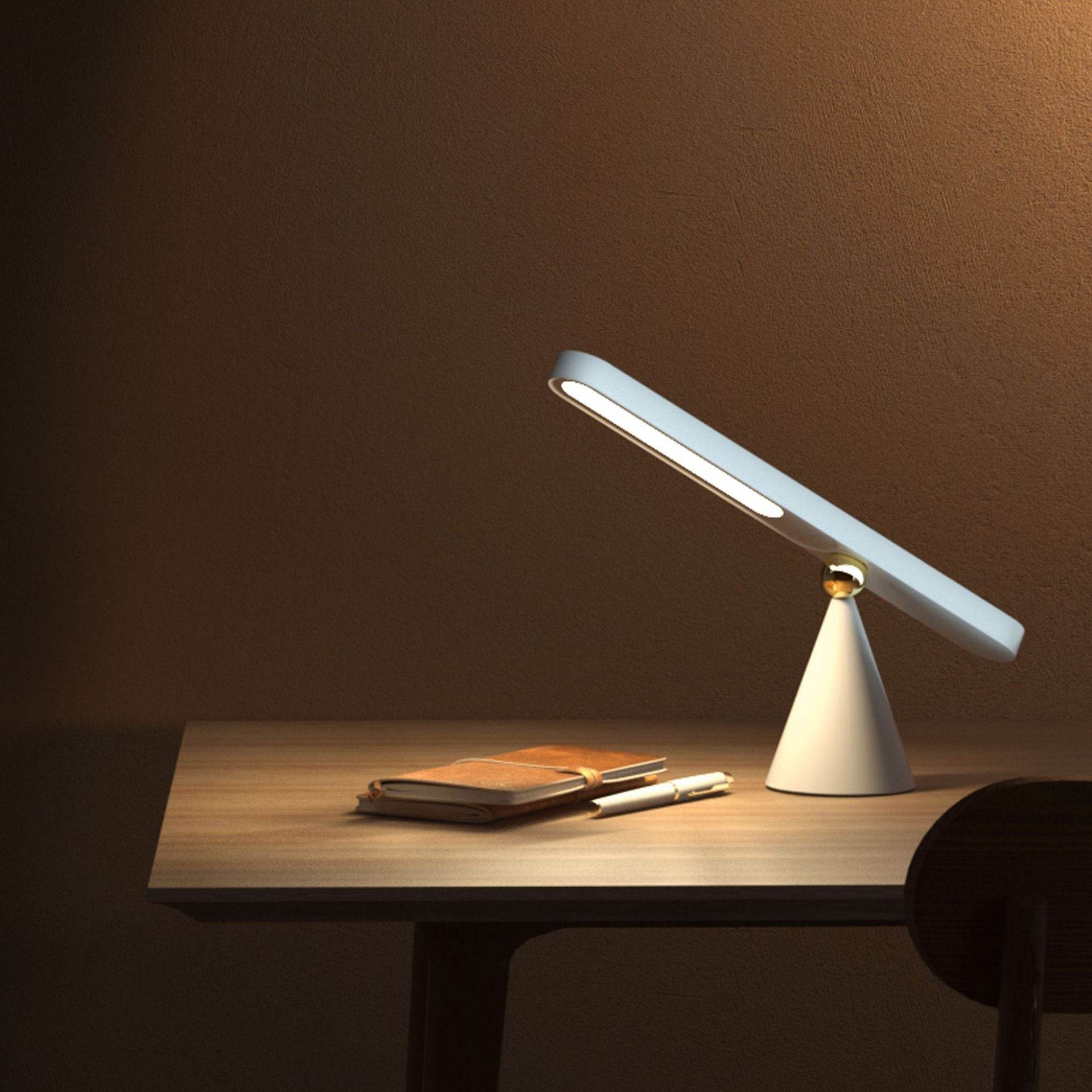 Reading Table Lamp Creative Geometric Desk Lamp Wireless Wall Lamp Multifunctional Magnetic Suction Small Night Light - Mubimart