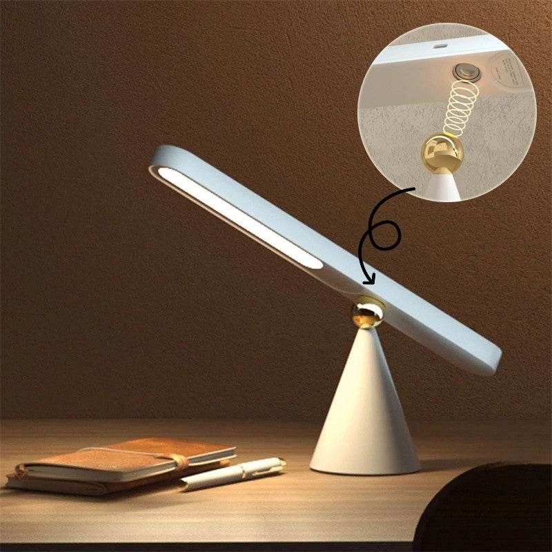 Reading Table Lamp Creative Geometric Desk Lamp Wireless Wall Lamp Multifunctional Magnetic Suction Small Night Light - Mubimart