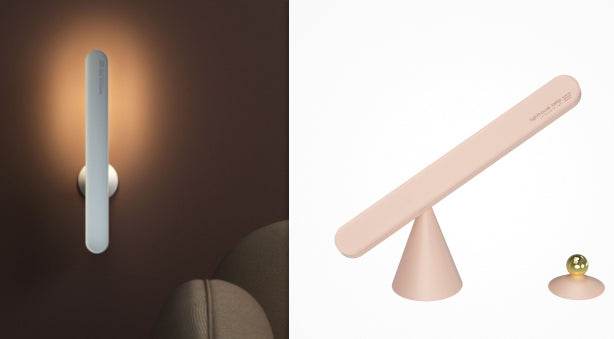 Reading Table Lamp Creative Geometric Desk Lamp Wireless Wall Lamp Multifunctional Magnetic Suction Small Night Light - Mubimart