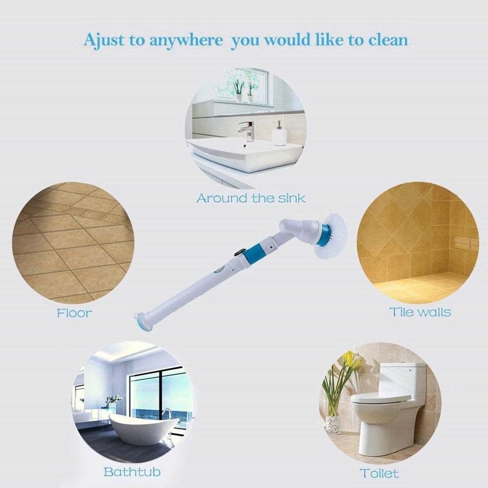 Rechargeable Electric Cleaning Brush Retractable - Mubimart