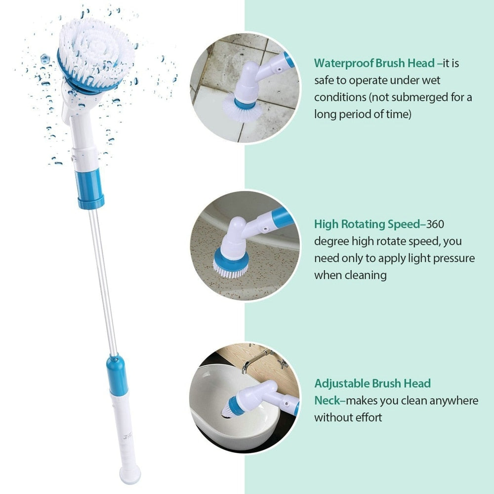 Rechargeable Electric Cleaning Brush Retractable - Mubimart -  