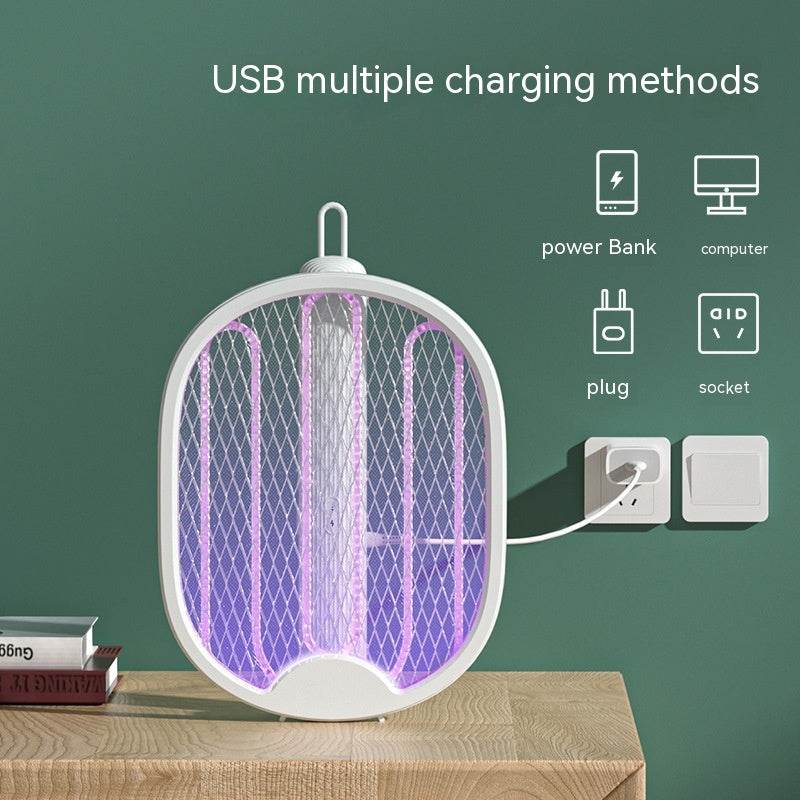 Rechargeable Household Strong Two-in-one Folding Mosquito Swatter - Mubimart