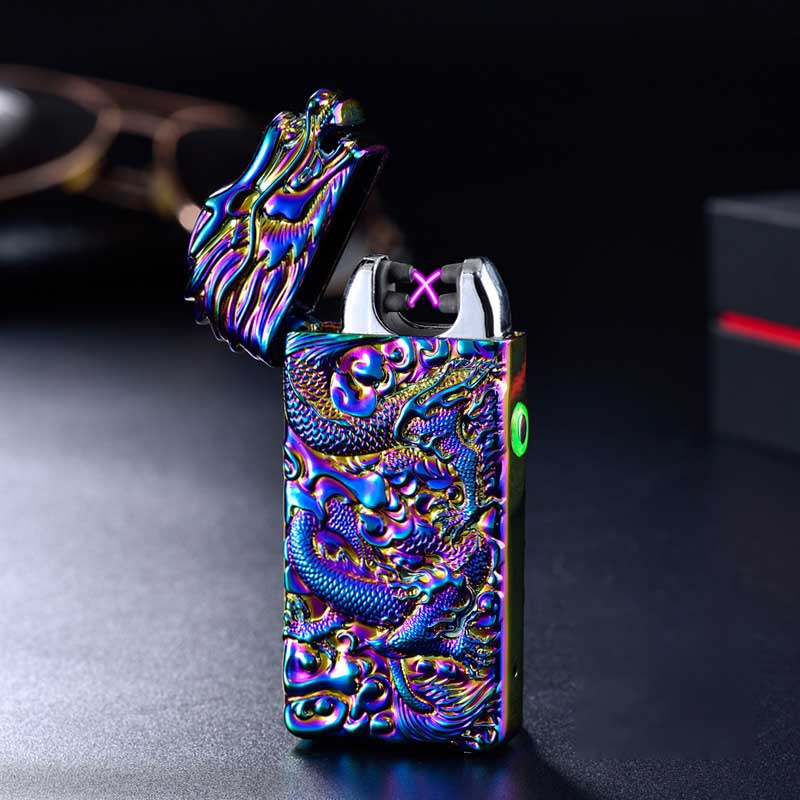 Rechargeable lighter creative metal windproof cigarette lighter - Mubimart -  