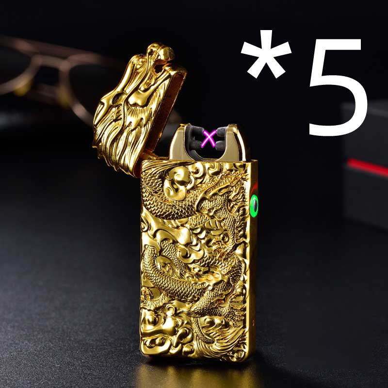 Rechargeable lighter creative metal windproof cigarette lighter - Mubimart -  