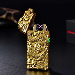 Rechargeable lighter creative metal windproof cigarette lighter - Mubimart - Lighter 