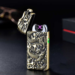 Rechargeable lighter creative metal windproof cigarette lighter - Mubimart -  