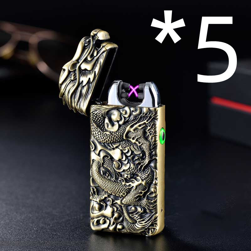 Rechargeable lighter creative metal windproof cigarette lighter - Mubimart -  