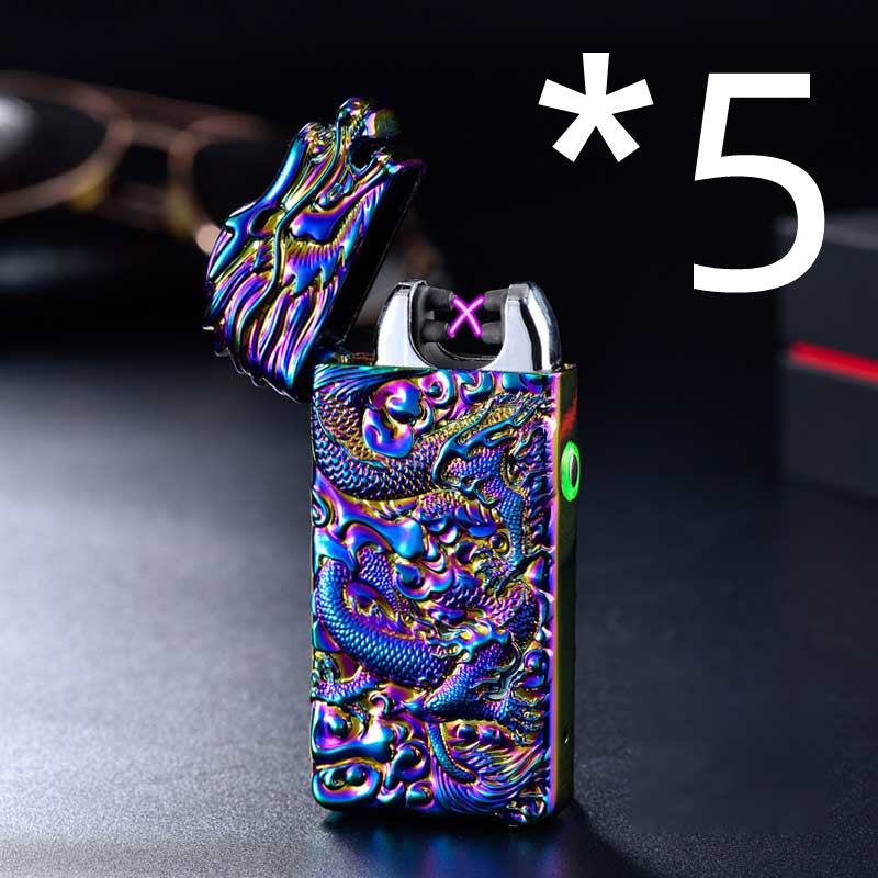 Rechargeable lighter creative metal windproof cigarette lighter - Mubimart -  