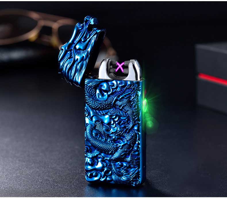 Rechargeable lighter creative metal windproof cigarette lighter - Mubimart -  