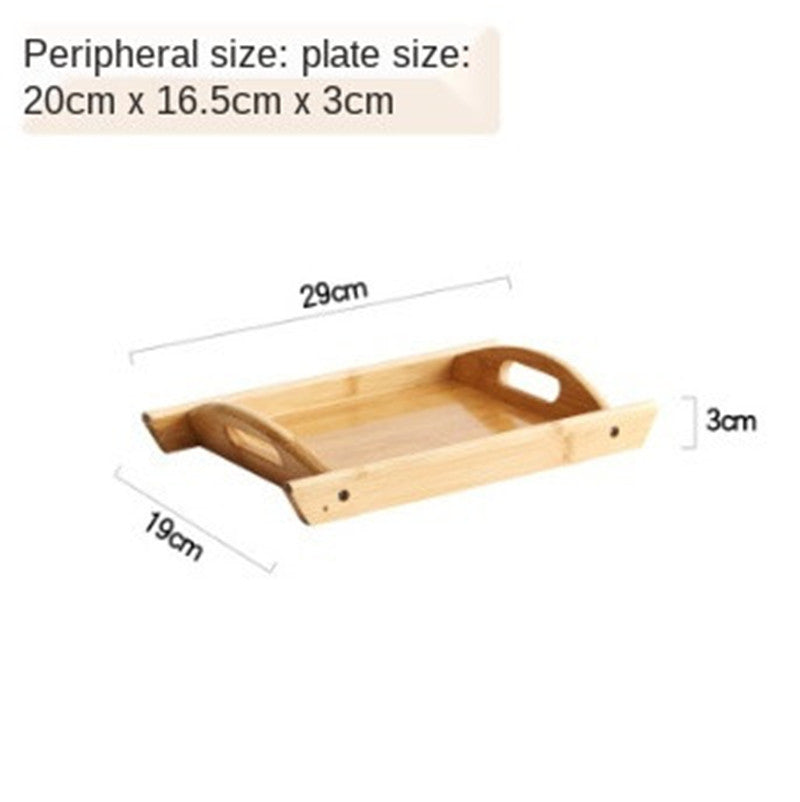 Rectangular Bamboo Tray Dim Sum Snack Bread Wooden Tray Tea Tray - Mubimart -  