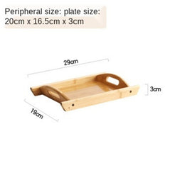 Rectangular Bamboo Tray Dim Sum Snack Bread Wooden Tray Tea Tray - Mubimart -  