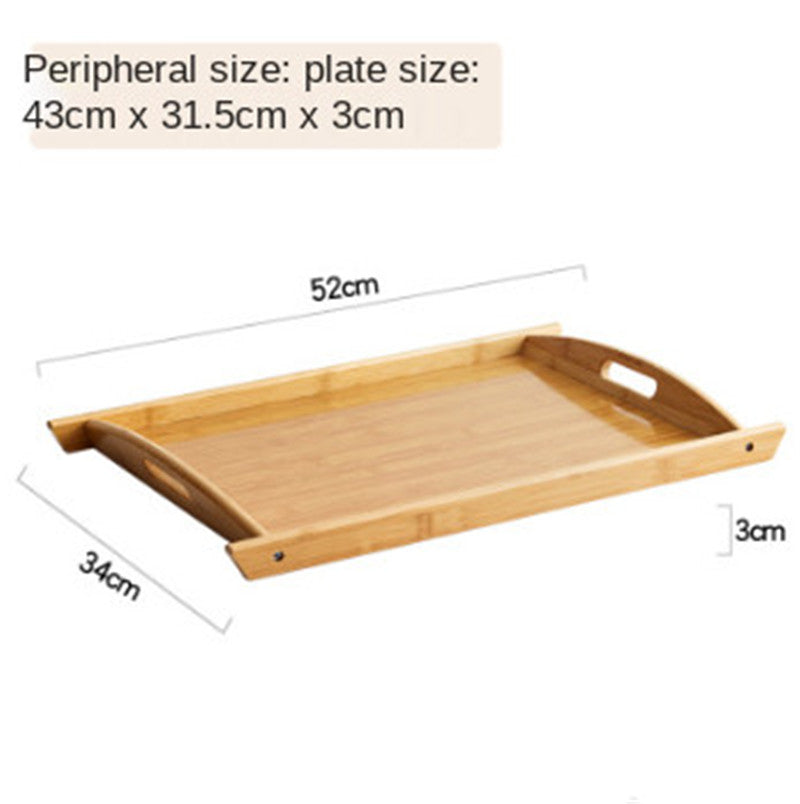 Rectangular Bamboo Tray Dim Sum Snack Bread Wooden Tray Tea Tray - Mubimart -  