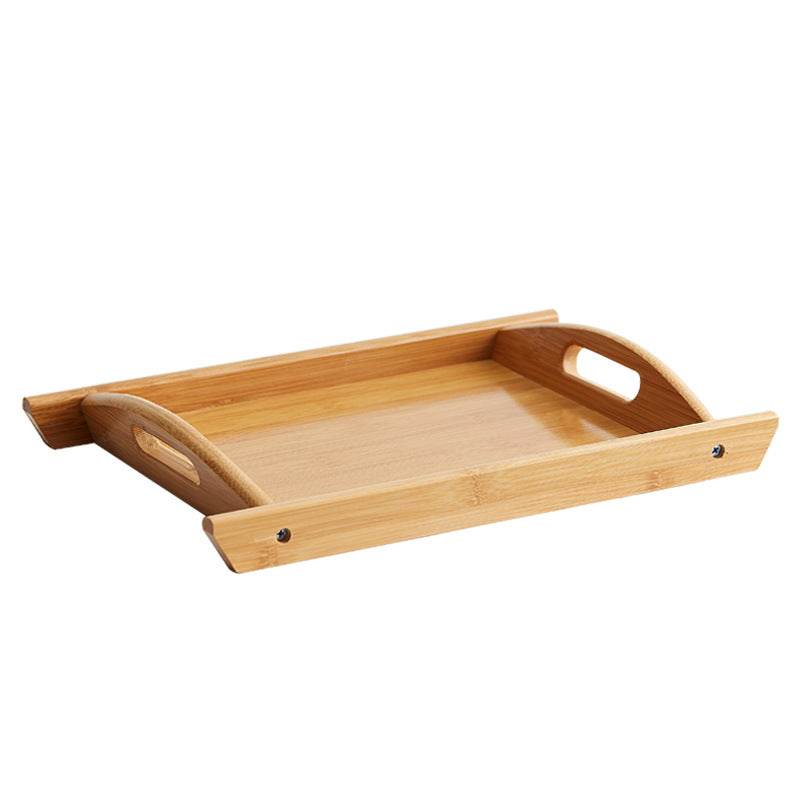 Rectangular Bamboo Tray Dim Sum Snack Bread Wooden Tray Tea Tray - Mubimart