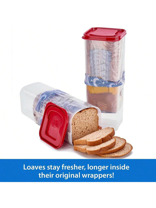 Rectangular Bread Box With Handle Translucent Cake Container Packaging Box Storage Case For Dry Foods Loaf Cake Keeper - Mubimart