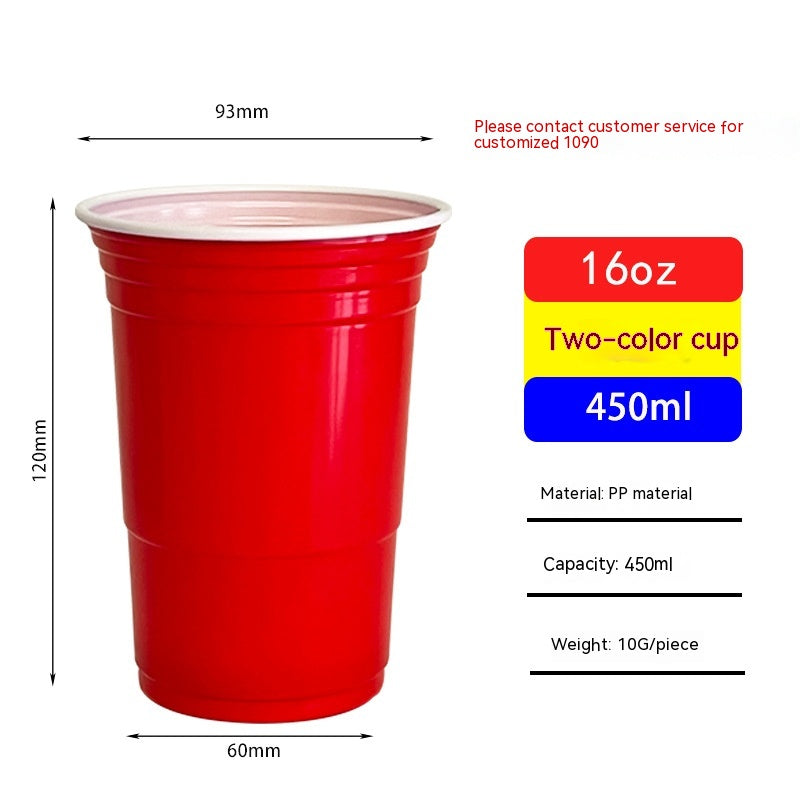 Red Disposable Plastic Cup Single Layer - Mubimart -  