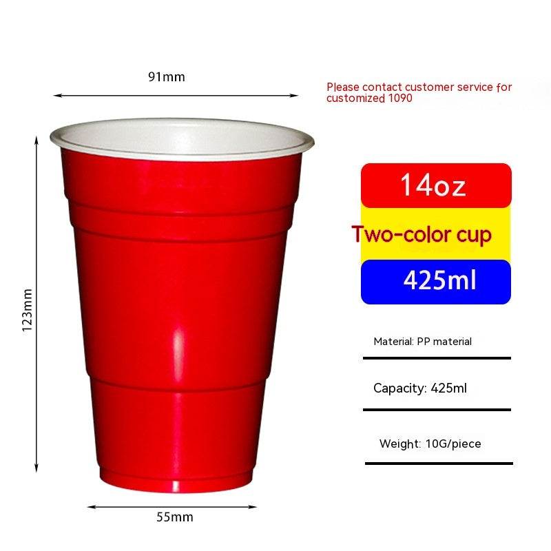 Red Disposable Plastic Cup Single Layer - Mubimart