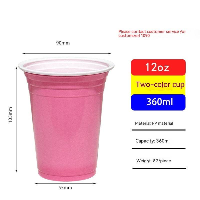 Red Disposable Plastic Cup Single Layer - Mubimart