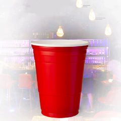 Red Disposable Plastic Cup Single Layer - Mubimart - Disposable Cups 