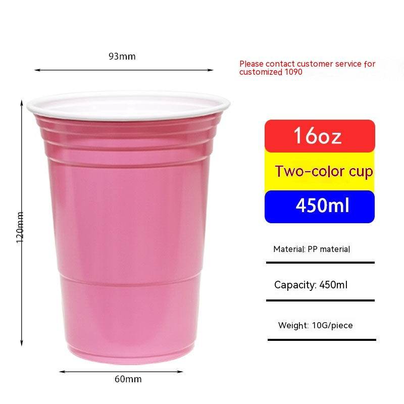 Red Disposable Plastic Cup Single Layer - Mubimart