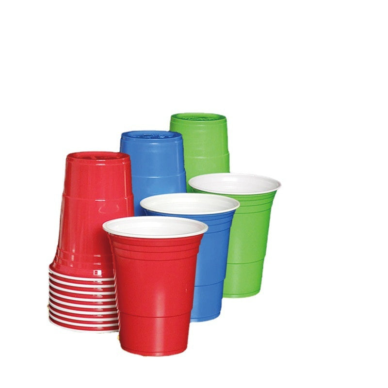 Red Disposable Plastic Cup Single Layer - Mubimart -  