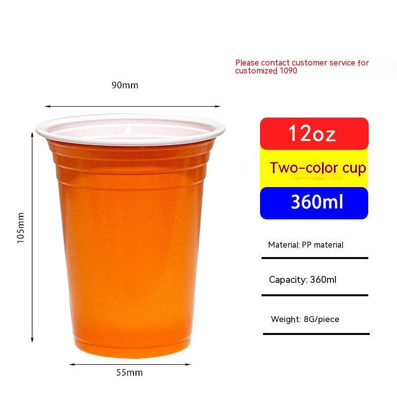 Red Disposable Plastic Cup Single Layer - Mubimart