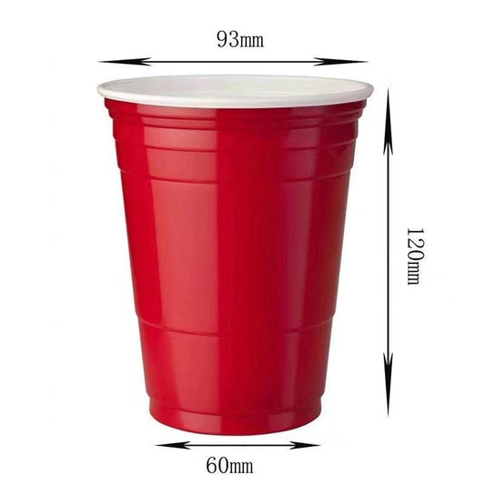 Red Disposable Plastic Cup Single Layer - Mubimart