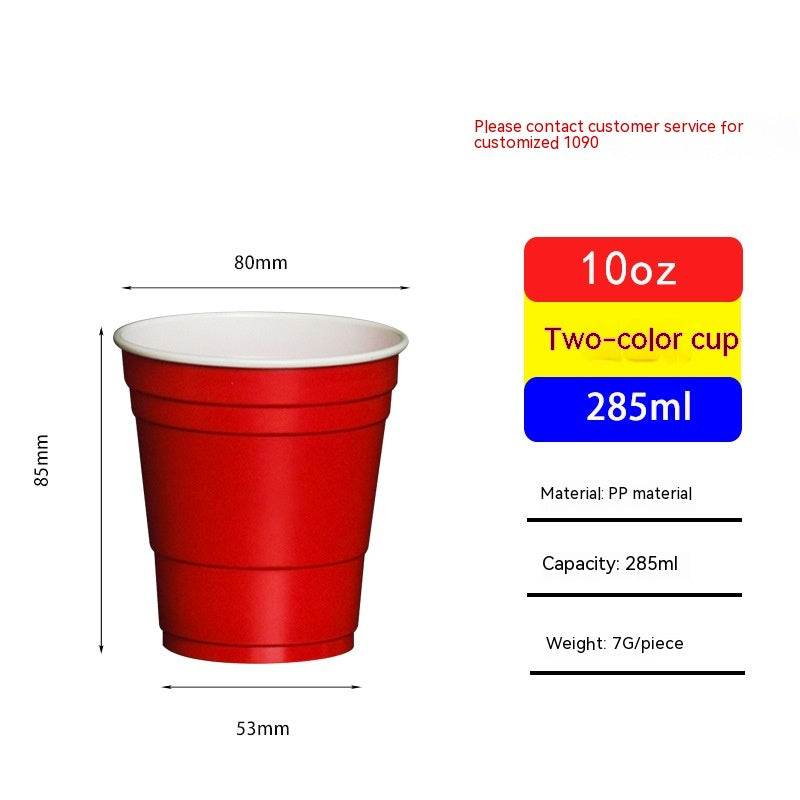 Red Disposable Plastic Cup Single Layer - Mubimart