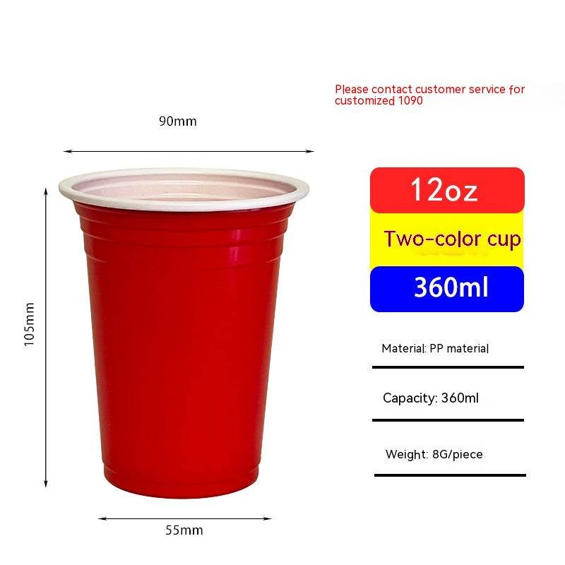 Red Disposable Plastic Cup Single Layer - Mubimart