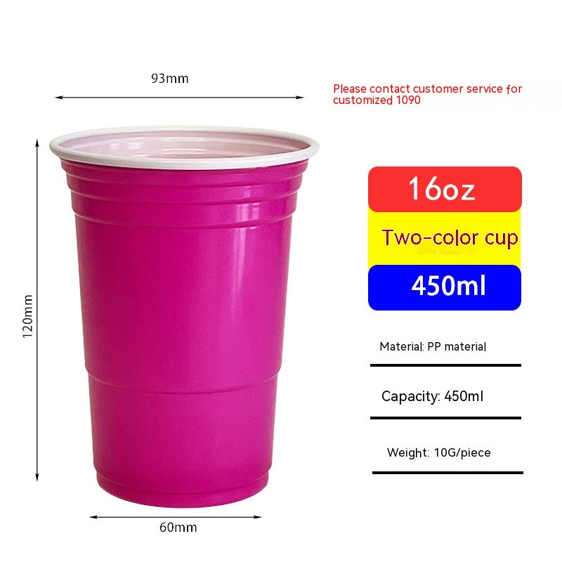 Red Disposable Plastic Cup Single Layer - Mubimart -  