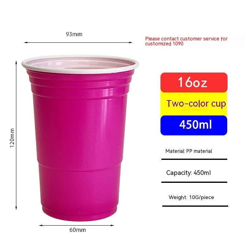 Red Disposable Plastic Cup Single Layer - Mubimart