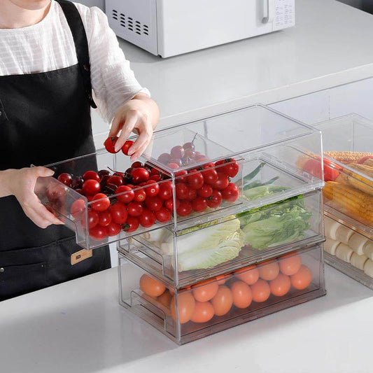 Refrigerator Fresh-keeping Freezer Storage Box Drawer Kitchen Storage Food Food Arrangement Storage Artifact Egg Box - Mubimart