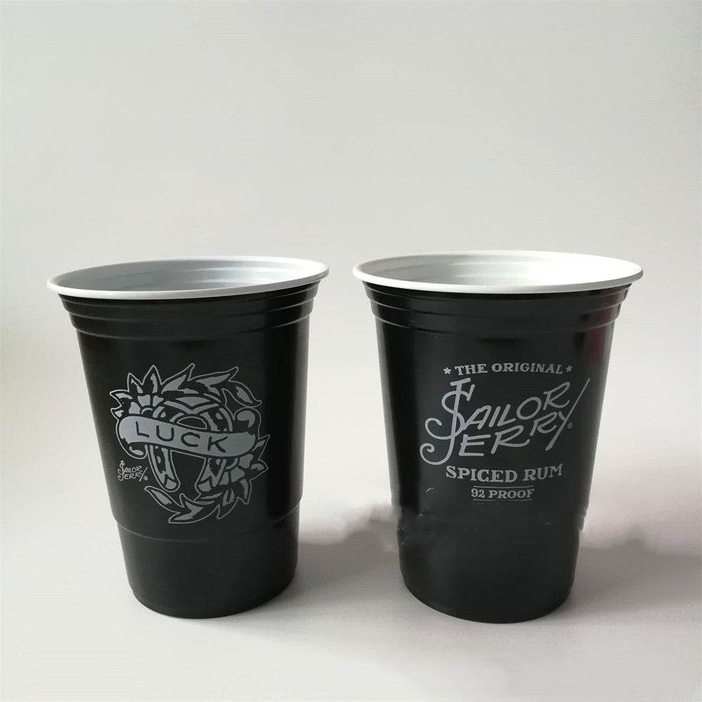 Regular Disposable Two-color Plastic Party Non-toxic Two-color Cup - Mubimart