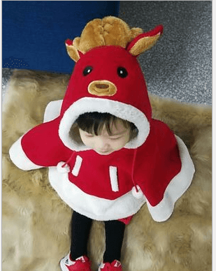 Reindeer Poncho Christmas Cloak - Mubimart