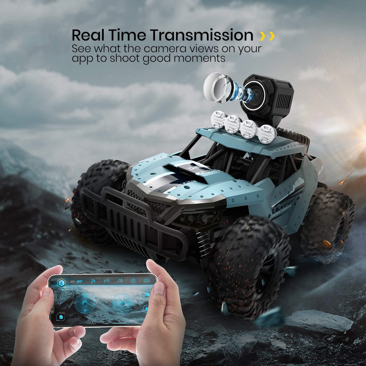 Remote Control Off-Road Trucks 2.4G Wifi 720P HD FPV Camera Kids Adults Toy Gift - Mubimart - Kids Vehicles Toy 