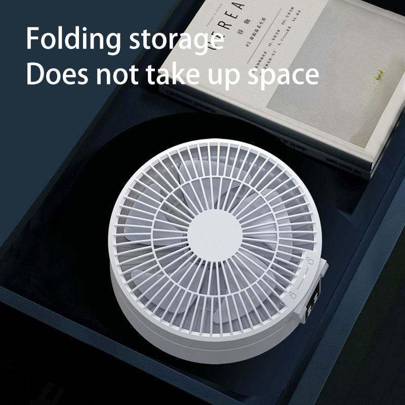 Remote Control Portable Rechargeable Ceiling Usb Electric Folding Fan Night Light Air Cooler Home-appliance Home - Mubimart